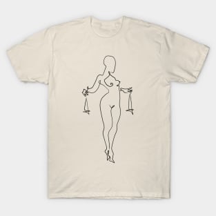 Libra Celestial Line Art T-Shirt